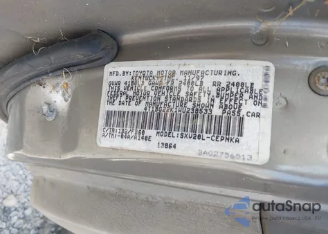 1998 Toyota Camry Le from USA, damaged, VIN 4T1BG22K1WU238533